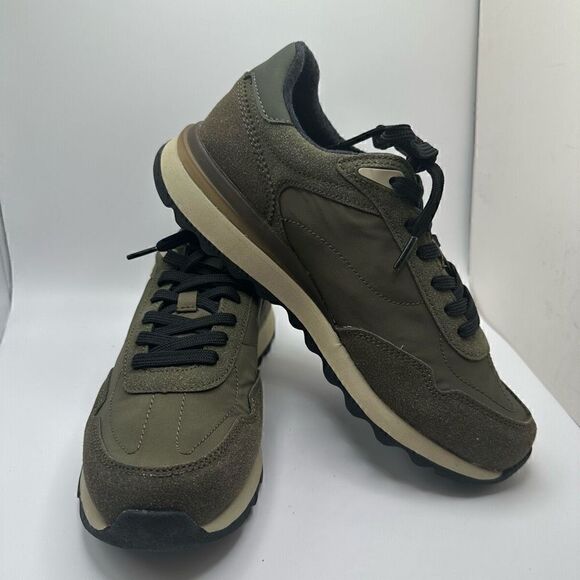 CUSHIONAIRE Women's lace up Nylon Sneaker +Comfort Foam 7 WIDE GREEN - Picture 6 of 7